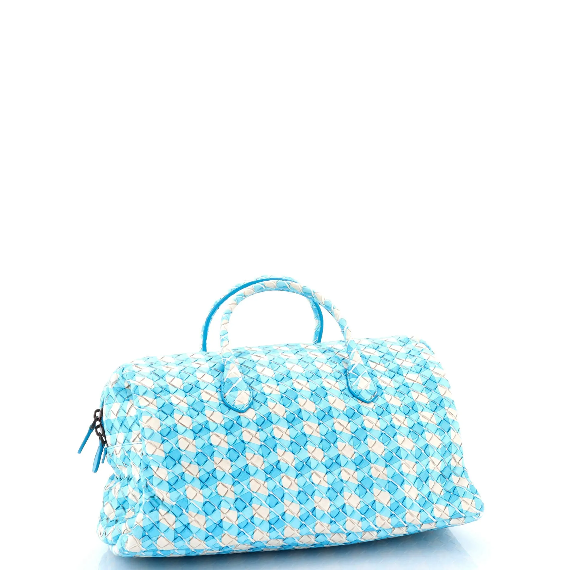 Zip Satchel Printed Intrecciato Nappa Medium